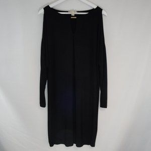 MICHAEL KORS Dress Black LARGE Cold Shoulder